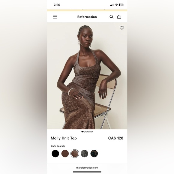 Reformation Brown Maxi and tank set - Picture 3 of 4